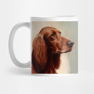 Watercolor Portrait of a Red Irish Setter Mug